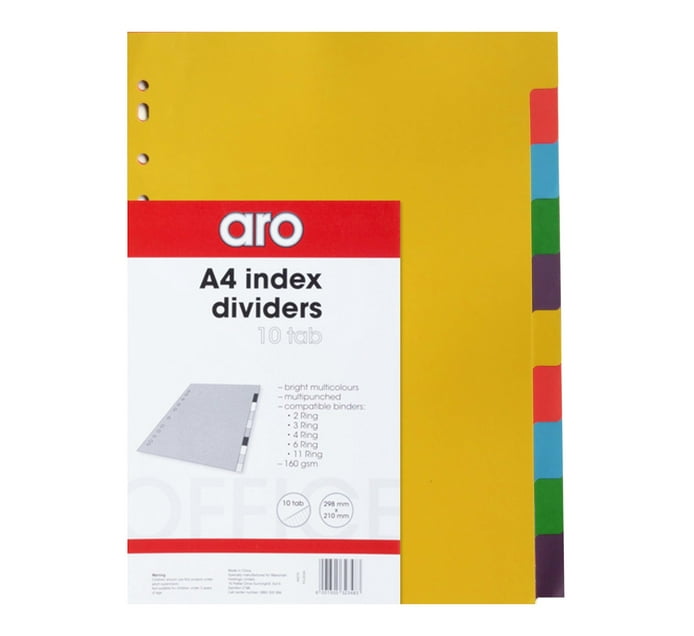 Someone’s in a Makro ARO A4 Board File Dividers 10Tab Assorted Brights
