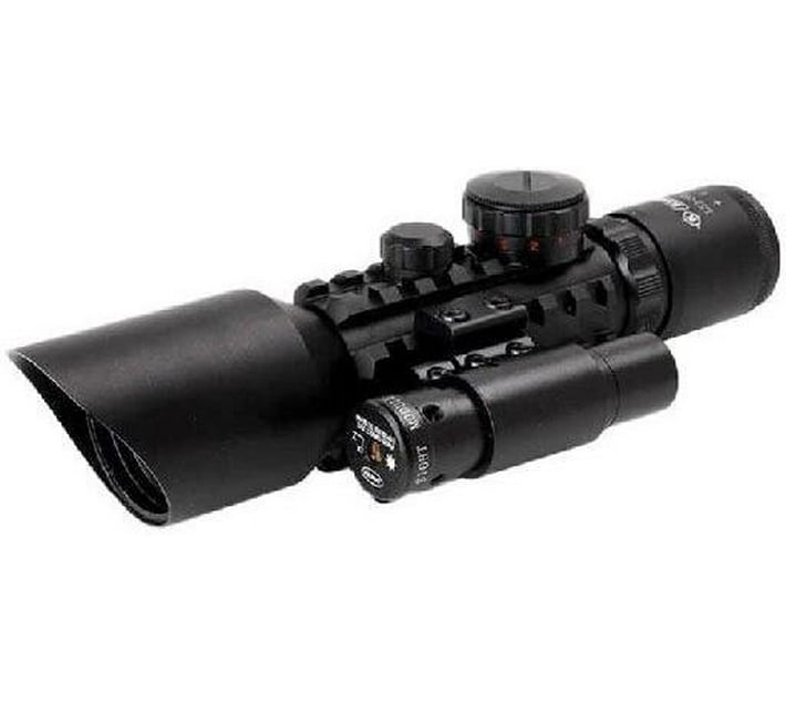 SA_TRADE Shockproof Rifle Scope With Laser Sight Rifle Scope (Black
