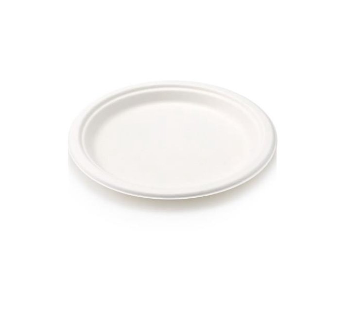 Someone’s in a Makro White Sugarcane Plate Eco disposable 17cm Pack