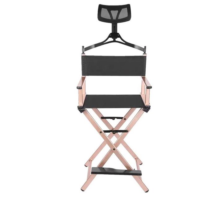 Portable Directors Makeup Artist Tall Folding Studio Chairpink Makro