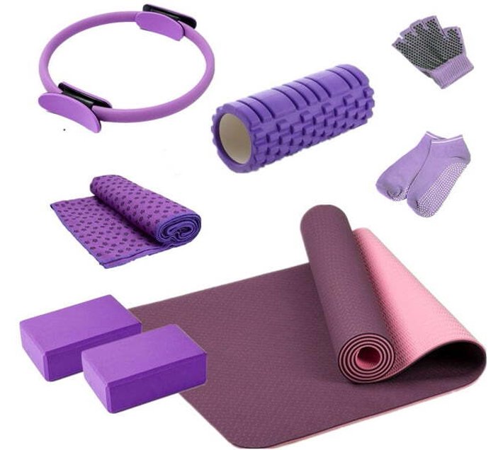 Heartdeco 8 Pcs TPE Home Fitness Yoga Set Cross Fit Trainer Makro