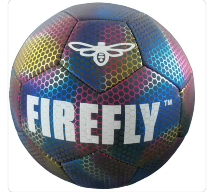 FIREFLY Reflective Holographic Soccer Ball Football Size 5 (Pack of
