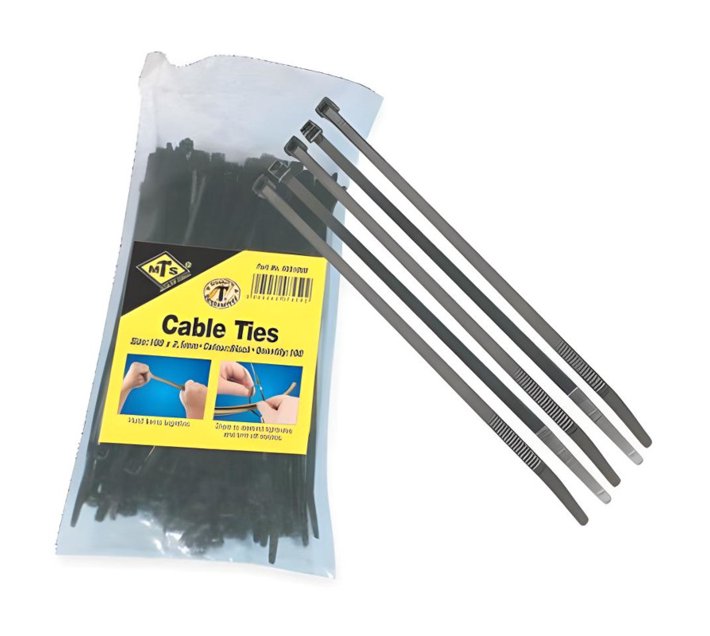 Cable Ties Black 390x4.6mm 100 Pack T50l Makro