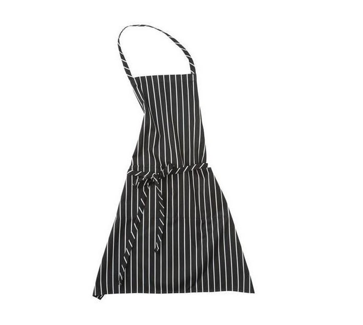 Chef Works Chalk Stripe Bib Apron - Black & White | Makro