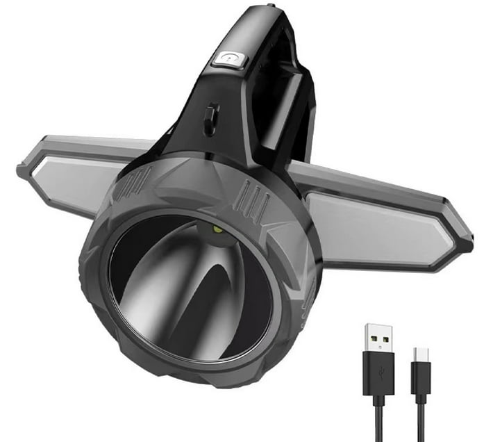 Portable Solar Powered Lamp With Hanging Hook Pistol