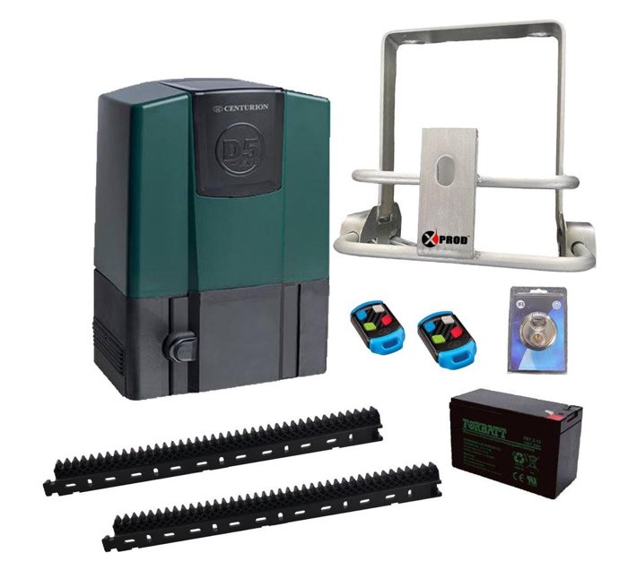 Centurion D5 Evo Gate Motor Kit With XPROD AntiTheft Bracket Makro