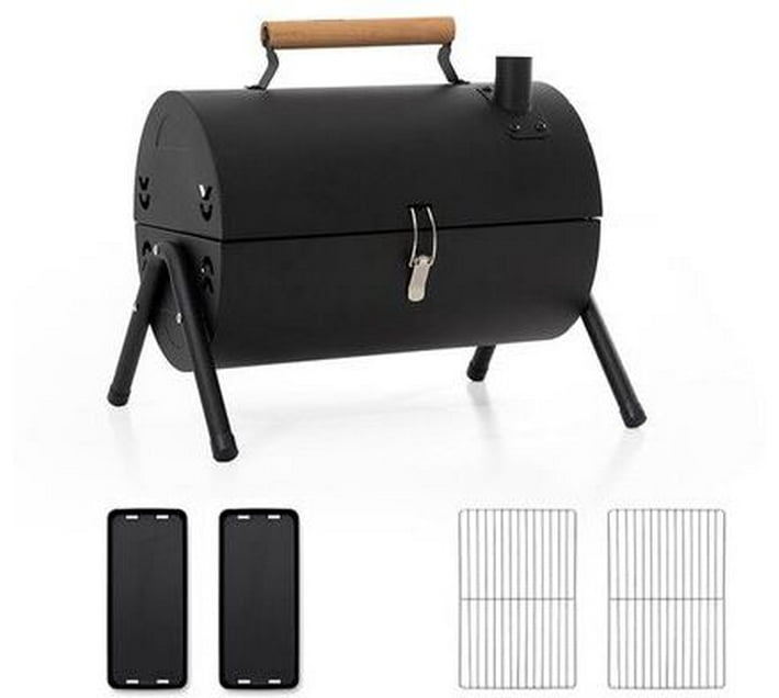 SB Portable BBQ Charcoal Stove Doublesided Stainless Steel Grill For