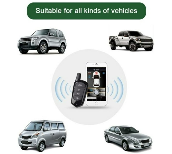 Generic Wireless Car Key with Remote Control System GPS Device (black