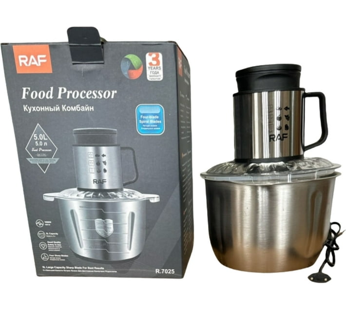 raf R.7025 5L Food Processor 1000 W Food Processor Silver Makro