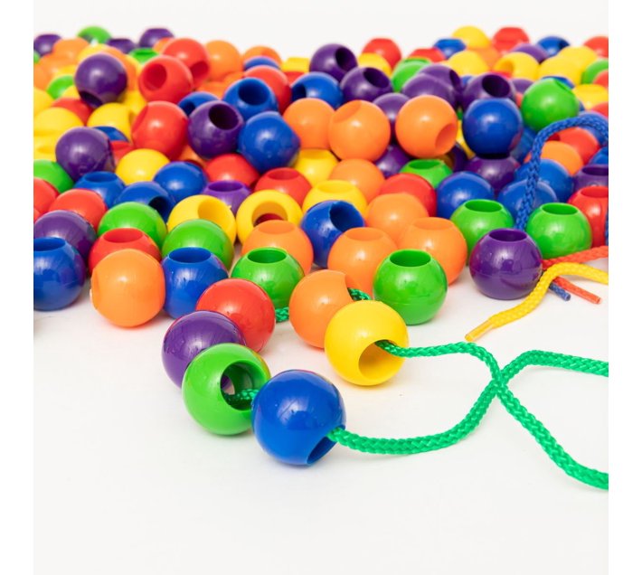 Jumbo Lacing Beads and Laces (240 beads, 4 laces) 28mm Makro