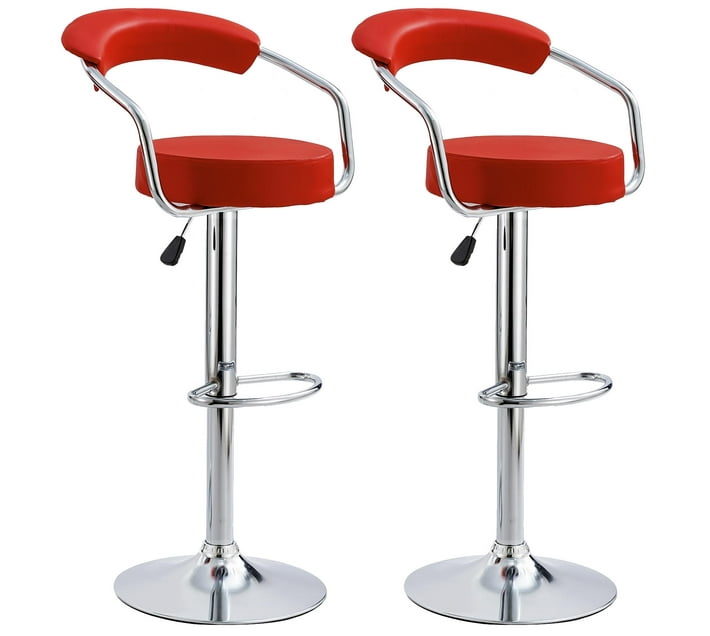 Someone’s in a Makro Bar Stools Dining Room Chair Kitchen Chairs Set of 2 Red Mood