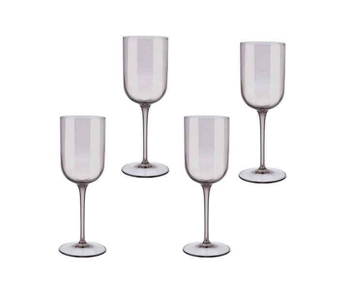 Blomus White Wine Glasses Tinted in BrownRose Fungi FUUM Set of 4 Makro