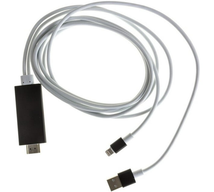 Generic HDMI To Lightning 1.5 m LTH120 with Computer, Black