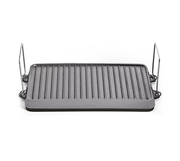 Campfire 2 Burner Wide Gas or Fire Cast Iron Grill Plate Makro