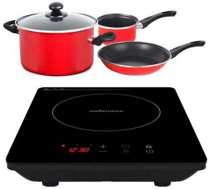 Mellerware 46004B Induction Cooktop (Black, Touch Panel) Makro