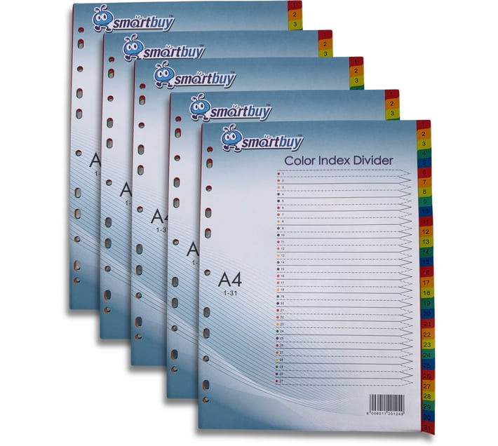 Buy Smartbuy 1-31 Printed Binder Index Divider (Compatible Paper Size ...
