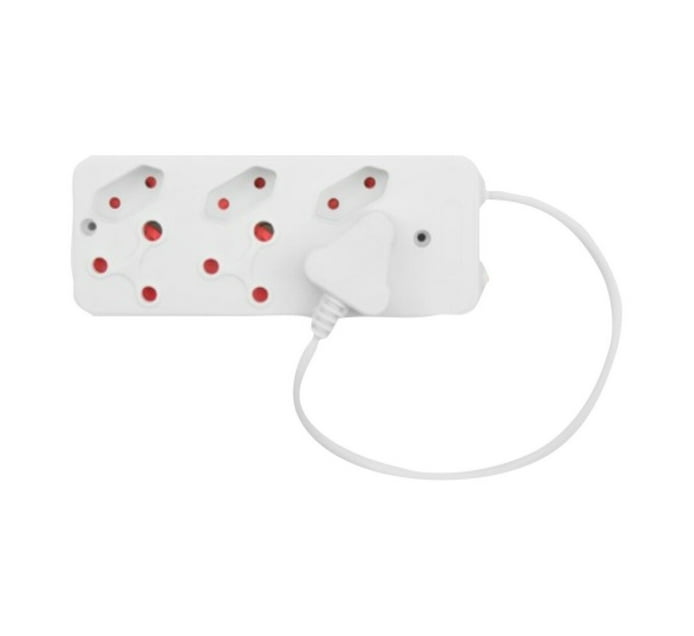 Buy Powerworx Multiplug 6 Socket Extension 0.5m White in Bulk | Makro ...