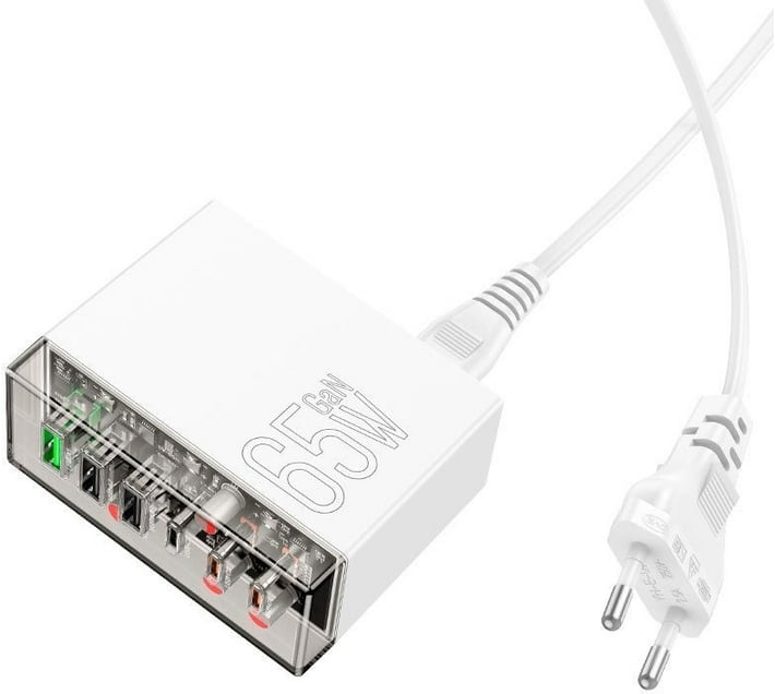 Hoco Fast Charging Hub 65Watt With 3 USB Port+3 Type C Port With 1.5M ...