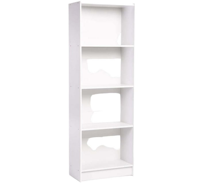 Benise Storage Wood Free Standing Book Shelf (Finish Colour White
