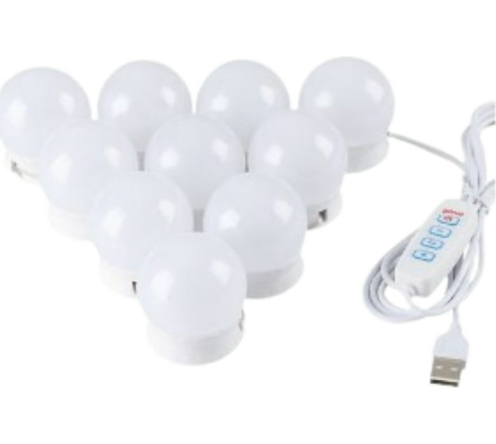 Generic 5 W Round 2 Pin LED Bulb (White, Pack of 10) Makro