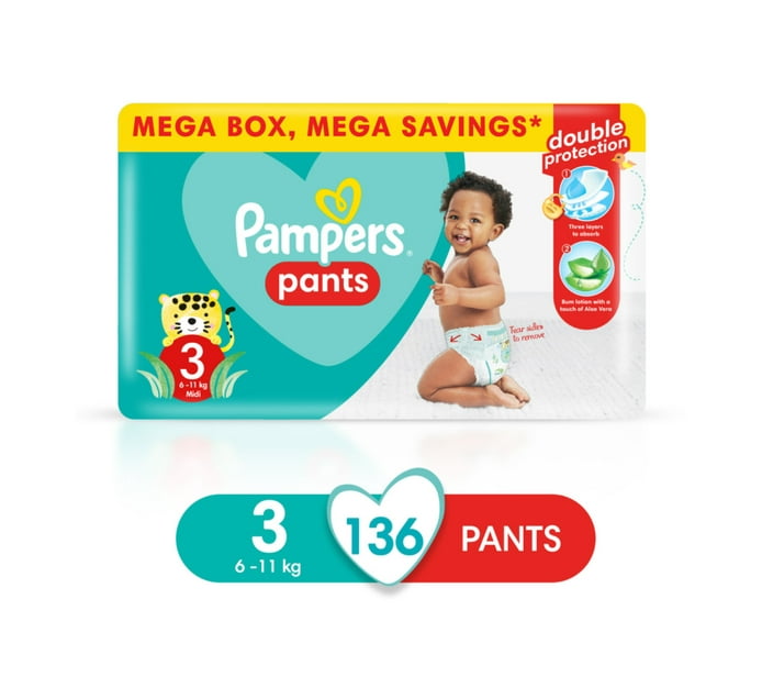 Pampers Pants Mega Box Midi (1 x 136's) Makro