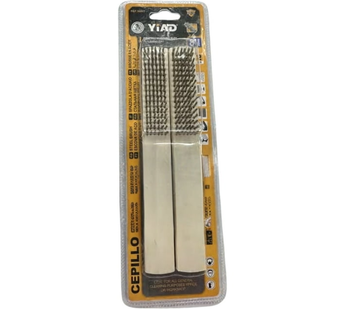 yiad YD50803 8" Steel Brush (Set of 2, Beige) Makro