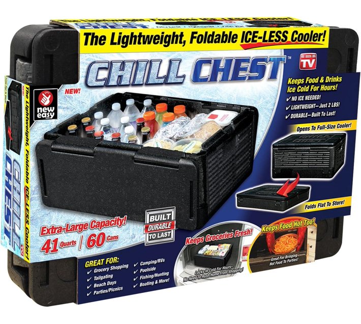 Chill Chest Polypropylene Food Storage Cooler Bag (Black Collapsible