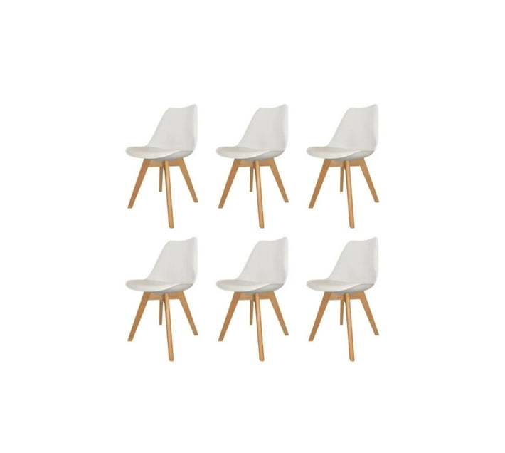 Someone’s in a Makro Padded Seat Wooden Leg Dining Chairs Pack of Six