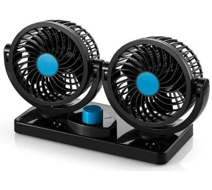 lilhe Double Headed Vehicle Fan A 5 Blade Smart Fan (Black, Pack of 1