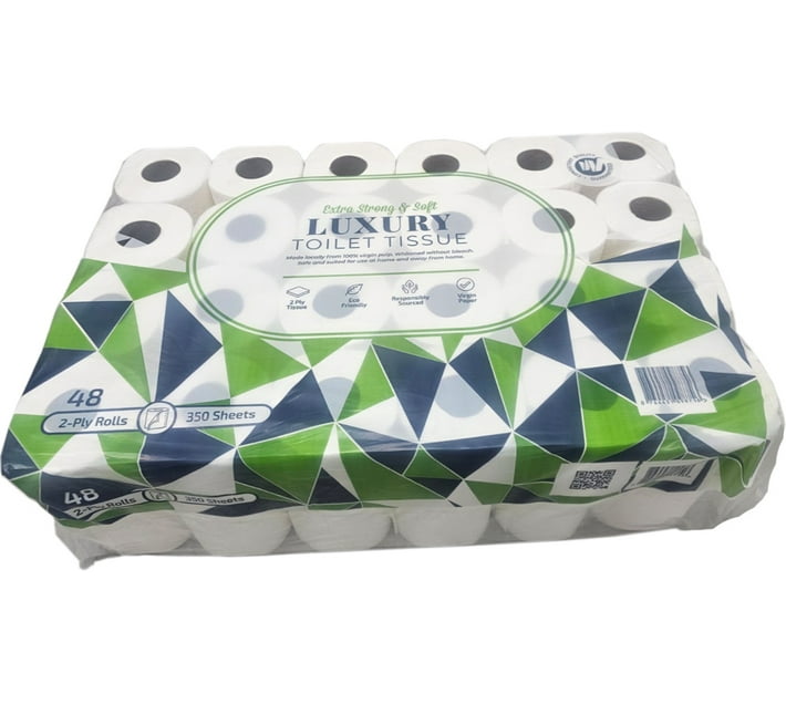 WIPE 2 Ply Toilet Paper Roll (Pack of 1 x 48 Rolls) Makro