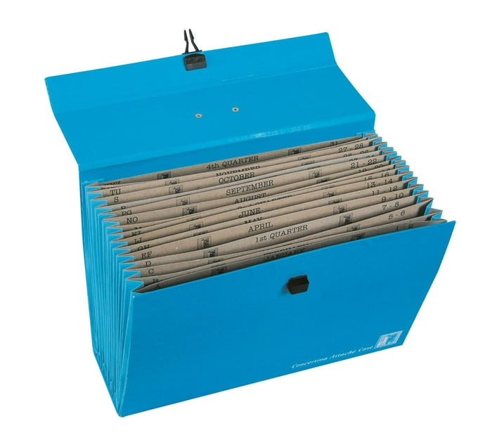 Someone’s in a Makro Files Blue Concertina Attache Case with lock and