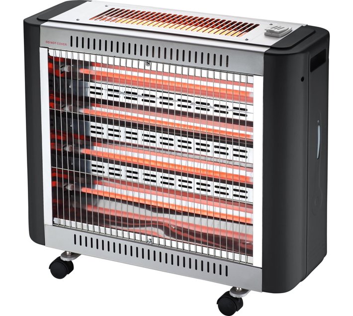 LUXELL - 6 Bar Heater with Humidifier u0026 Thermostat - Powerful - LX-2000J -  Black/Grey | Makro