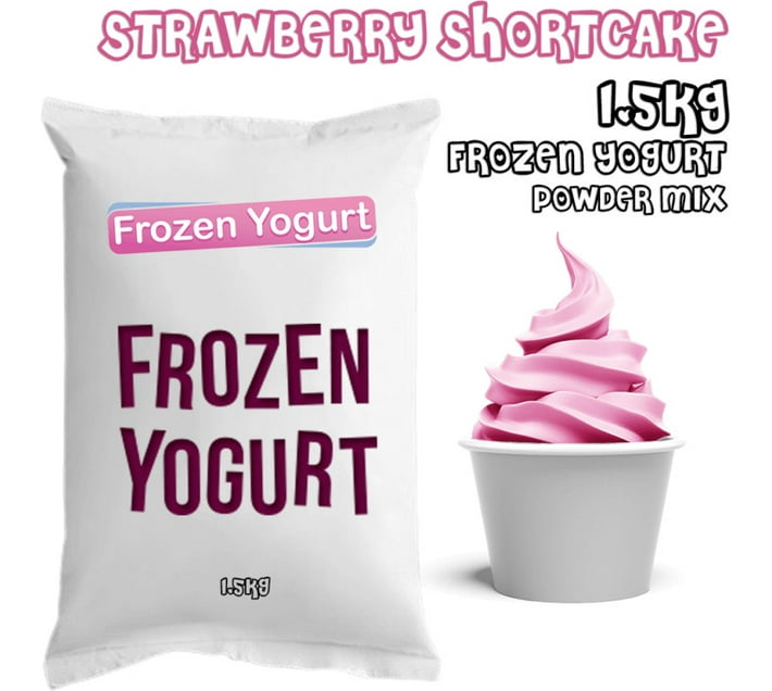 Frozen Yogurt Mix Strawberry Shortcake 1.5kg Mix Strawberry Shortcake 1