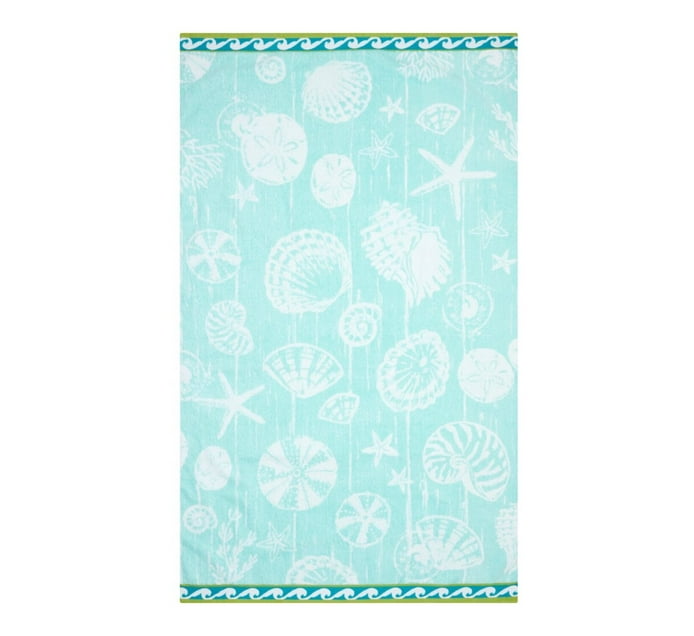 Colibri 90X150CM Velour Beach Towel De La Mer Shells Makro