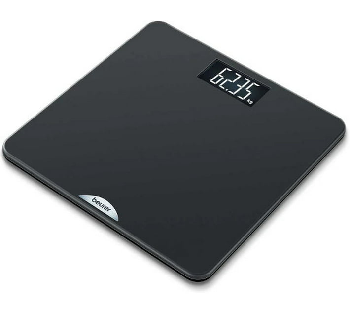 Beurer Personal Bathroom Scale: LCD Display - 180kg - Elegant Black ...