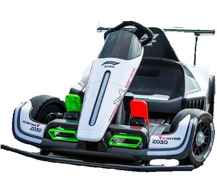 iGlide™ F1 Go Race Car Ride On (White, Black) Makro