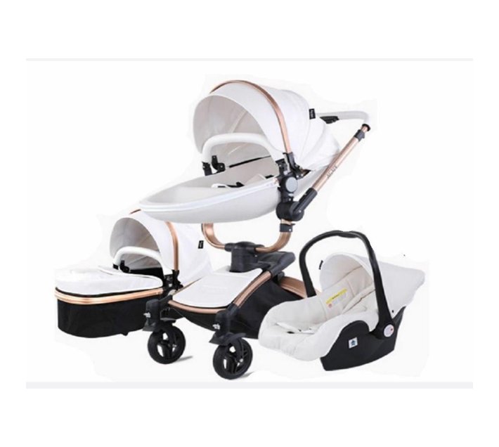 Someone’s in a Makro High quality PU 3 in 1 baby stroller Mood