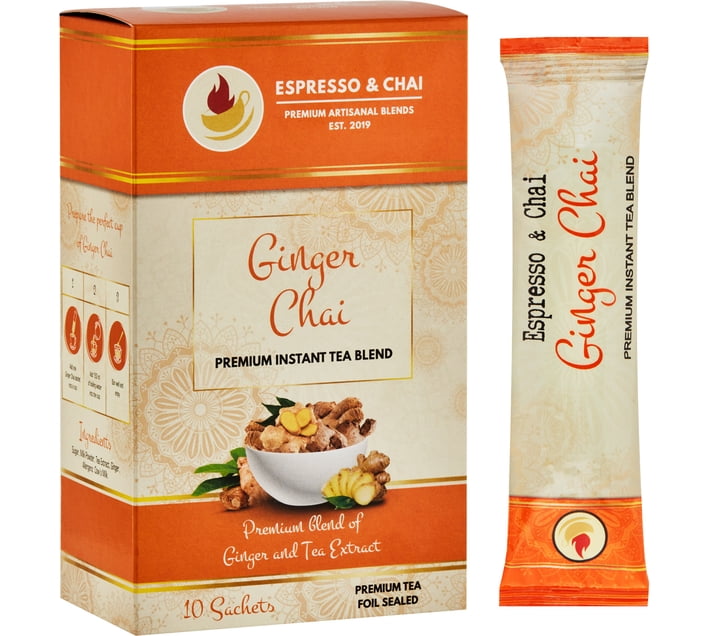 espresso and chai Ginger Chai Flavoured Tea Box (10 x 10 Sachets) | Makro