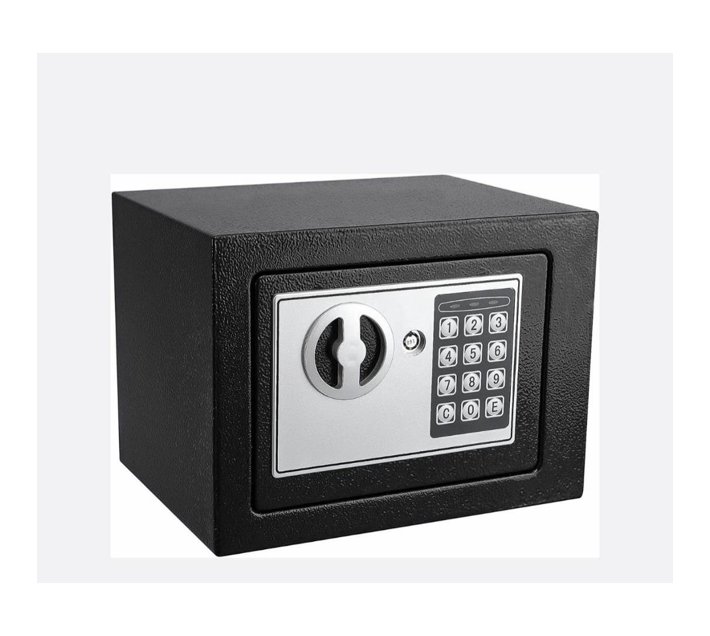 Electronic Deluxe Digital Security Safe Box Keypad Lock Black Makro