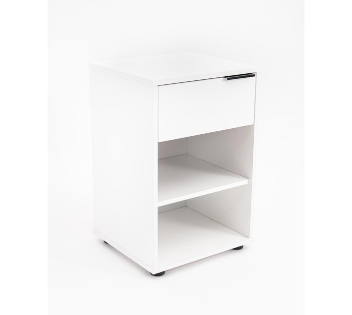Someone’s in a Makro Jake One Drawer Bedside Table/Pedestal White Mood
