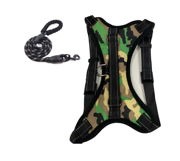 Someone’s in a Makro Dog Harness & Lead Camo M Mood