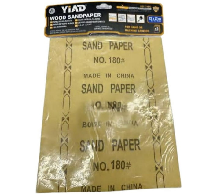 Yiad YD70813 Aluminium Oxide Sandpaper (100 Pack of 5) Makro