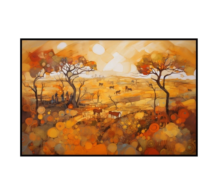 Someone’s in a Makro Canvas Wall Art - Abstract Representation Rural ...