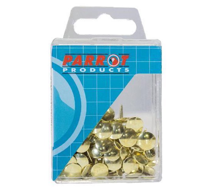PARROT PRODUCTS Drawing Pins Brass (Boxed Pack 100) Makro