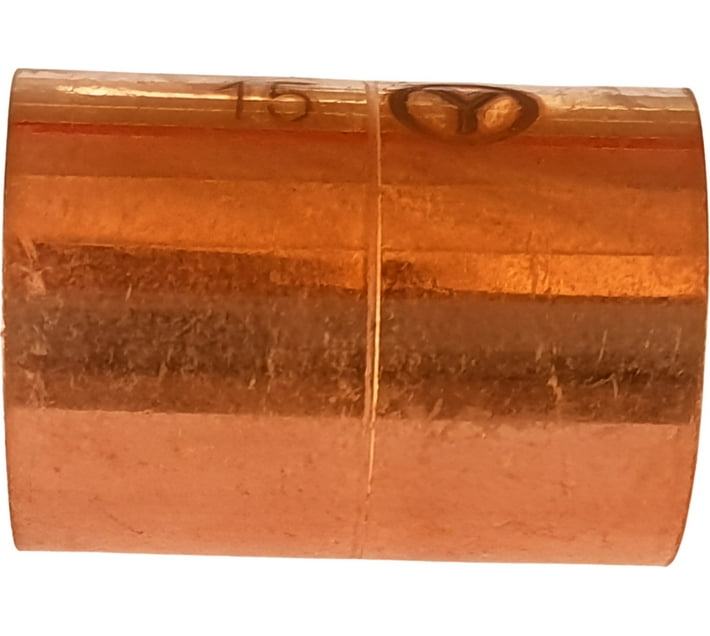 Shrine Enterprises 70101 Copper 15mm CxC Coupler 2way Pipe Joint (Pack