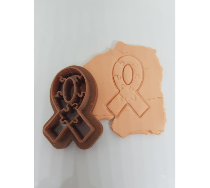 Pretty Little Things Breast Cancer_Ribbon Puzzle 1 Cookie Cutter () Makro