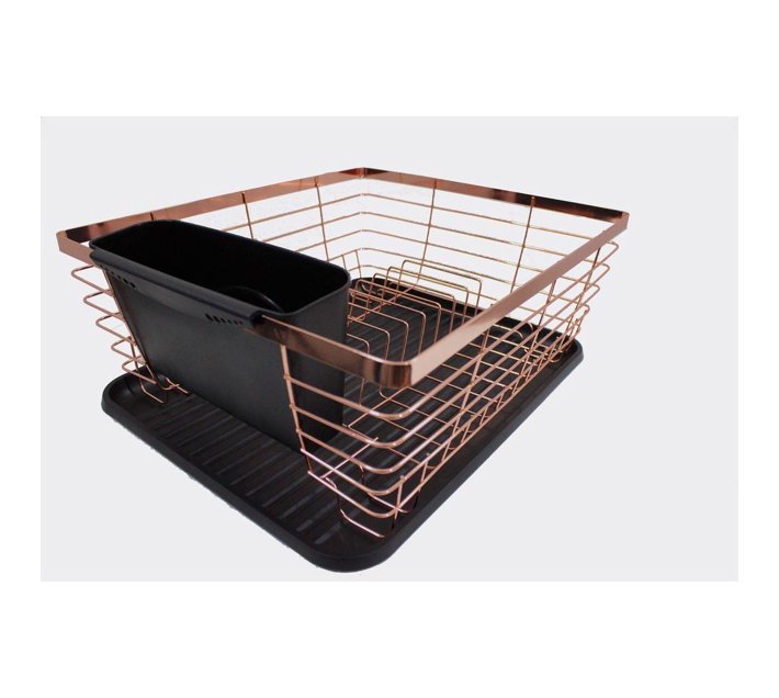 Someone’s in a Makro Classic Dish Rack with Utensil Holder and Drain