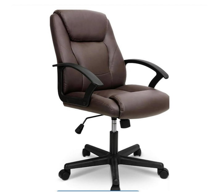 Ergonomic Pu Leather Modern Executive Office Chair Brown Makro 5881