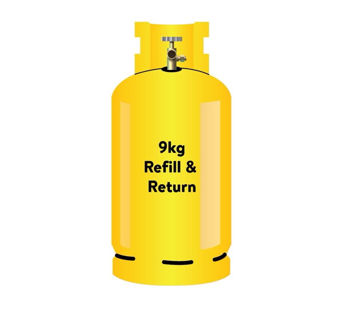 Any SelfOwned Gas Cylinder (9kg) Includes LPG, Handling Fee