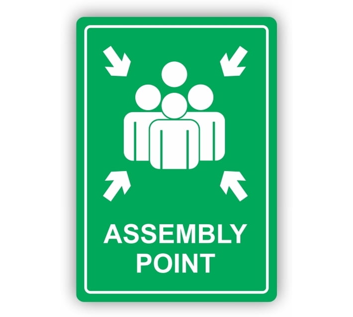 Buy Parrot Products Green Assembly Point Symbolic Sign - Printed on ...